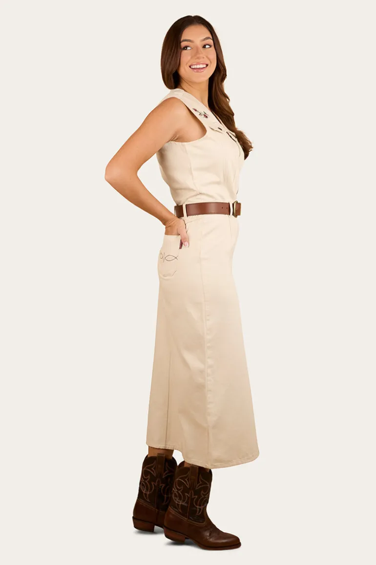 Airlie Womens Denim Dress - Off White