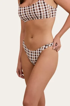 Ashton Check Womens Bikini Top - Chocolate / White