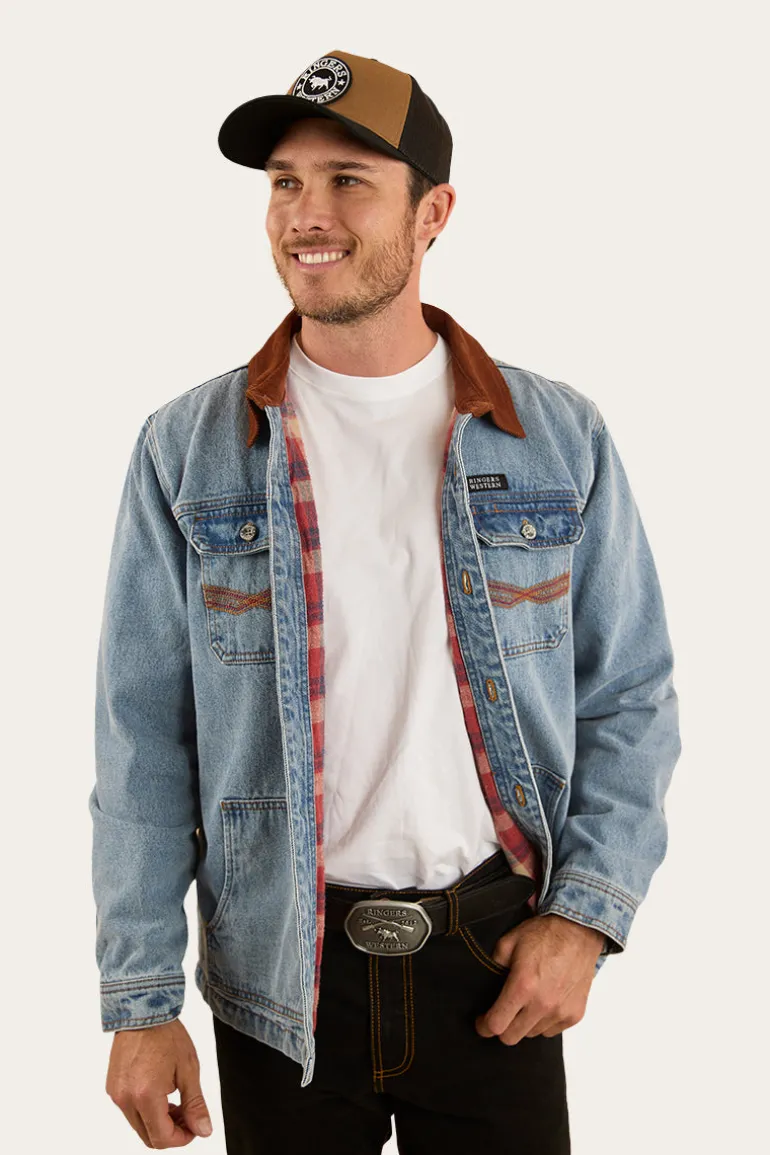 Bellbrae Mens Overshirt - Light Wash Blue