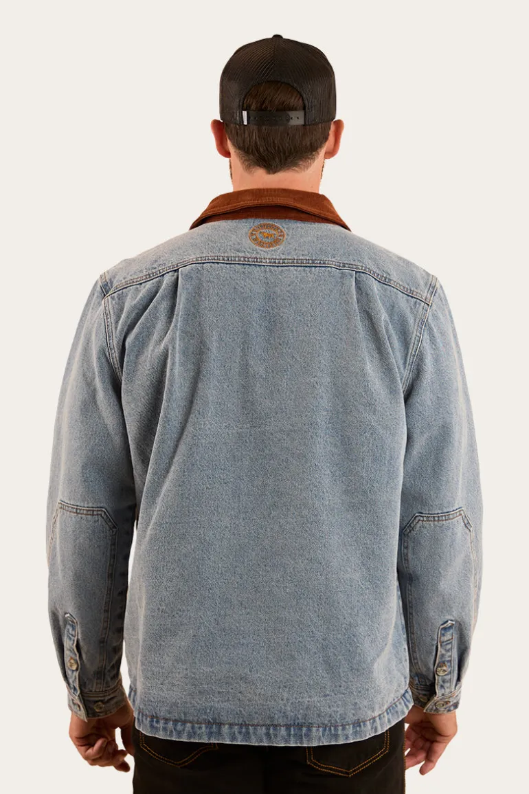 Bellbrae Mens Overshirt - Light Wash Blue