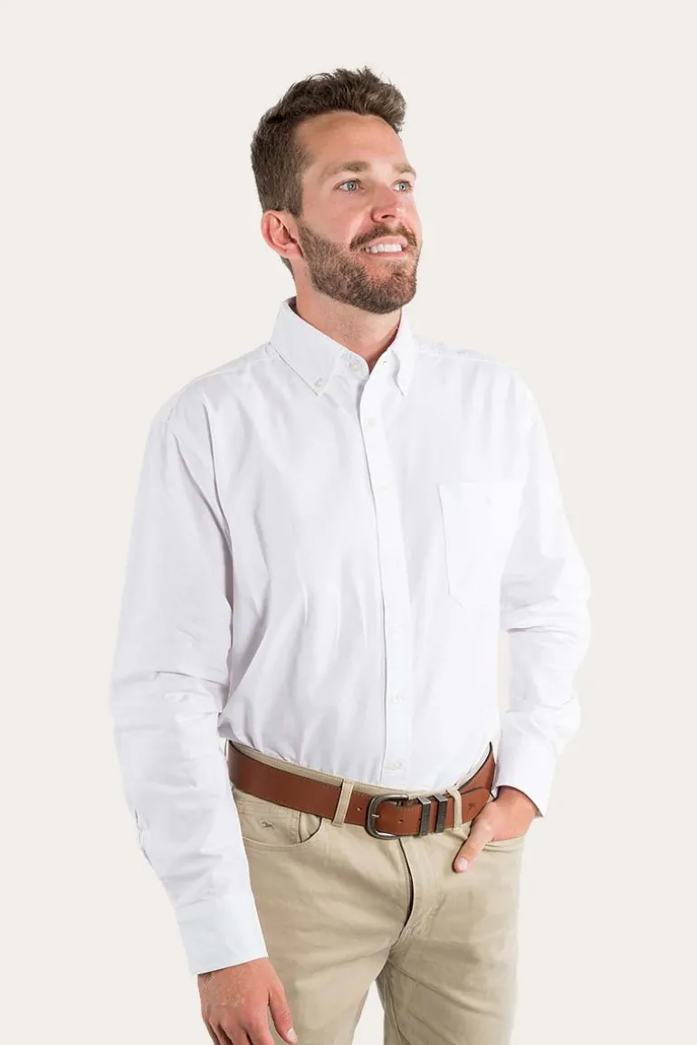 Centenary Mens Semi Fitted Dress Shirt - White