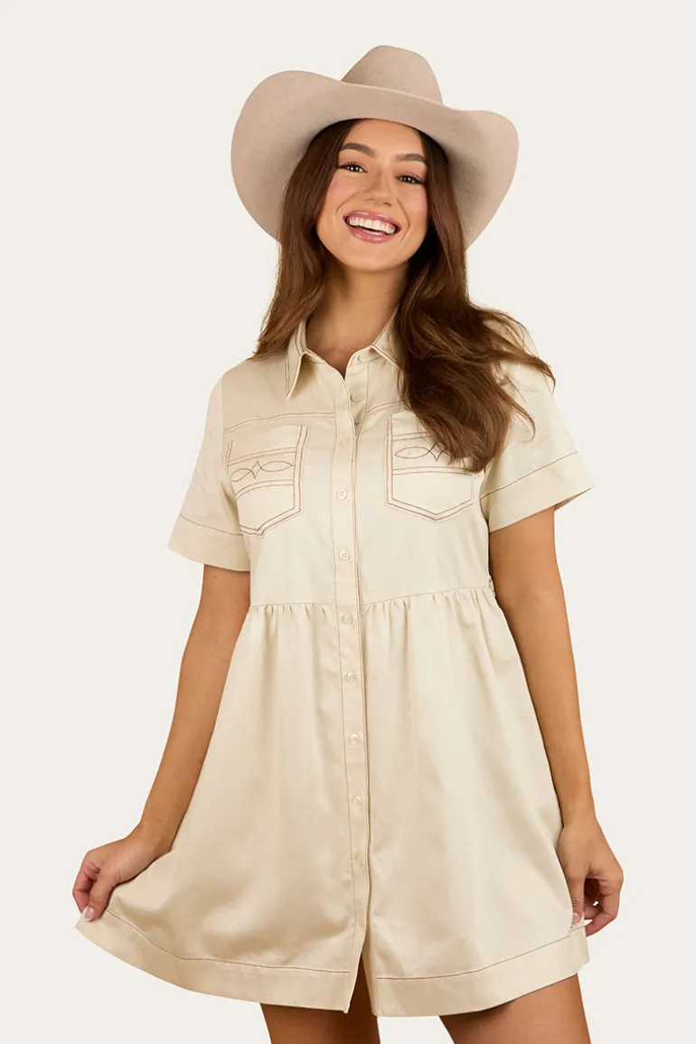 Eloise Womens Shirt Dress - Off White