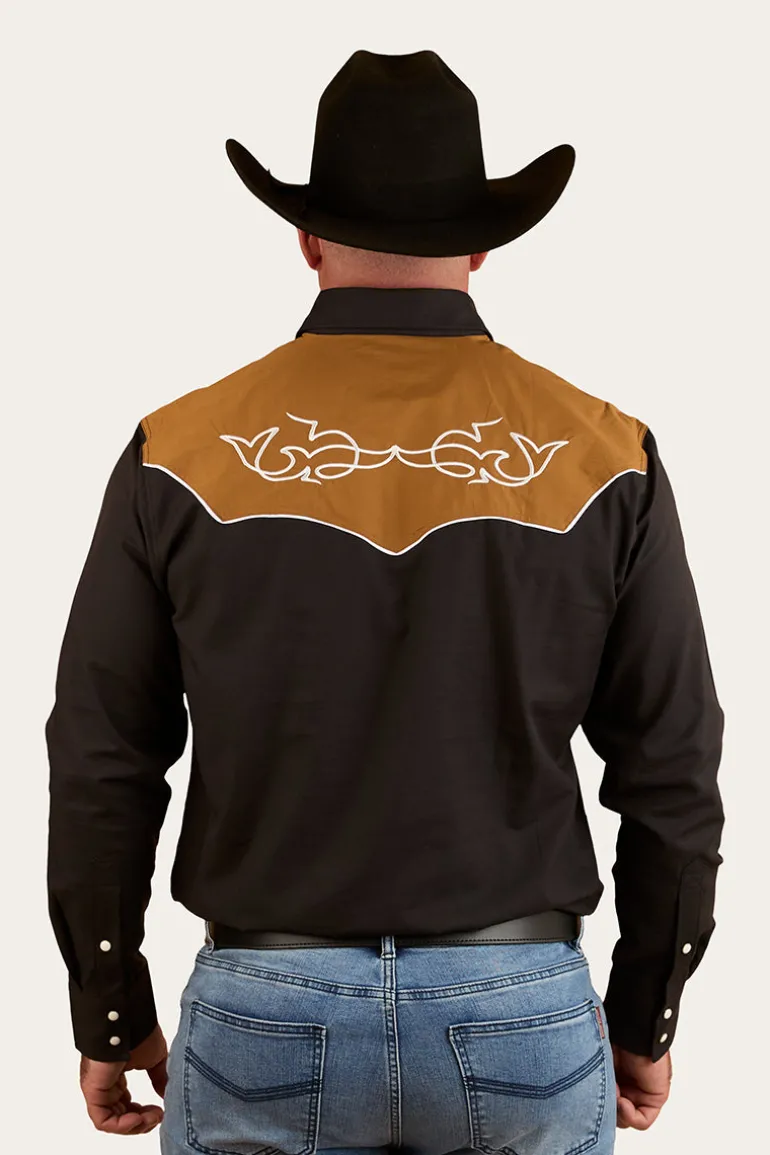 Franklin Mens Western Shirt - Charcoal