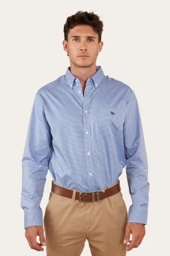 Heritage Mens Check Dress Shirt - Blue