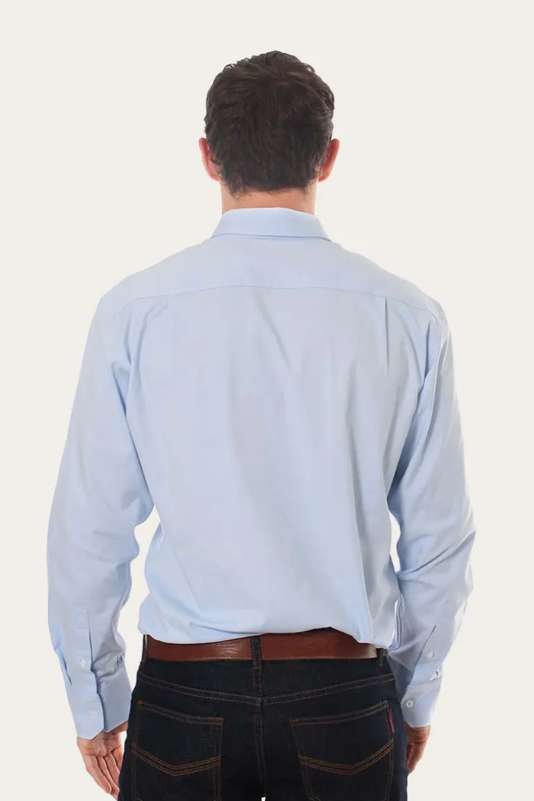 Heritage Mens Plain Dress Shirt - Chambray Blue