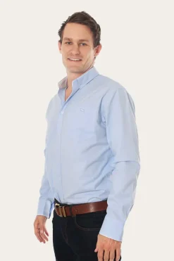 Heritage Mens Plain Dress Shirt - Chambray Blue
