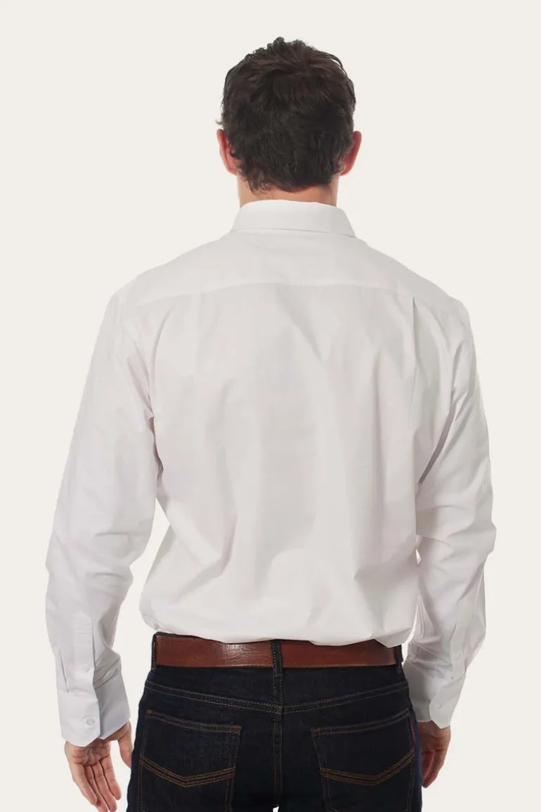 Heritage Mens Plain Dress Shirt - White