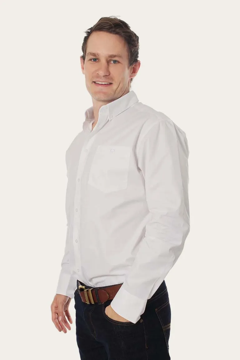 Heritage Mens Plain Dress Shirt - White