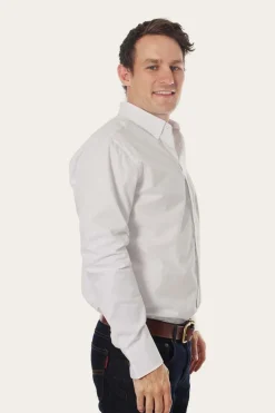 Heritage Mens Plain Dress Shirt - White