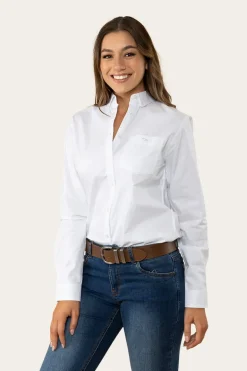 Heritage Womens Plain Dress Shirt - White