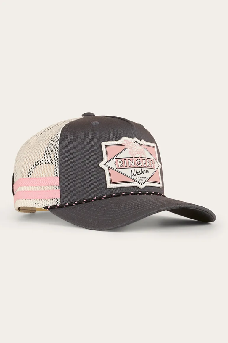 Hometown Trucker Cap - Charcoal / Rosey
