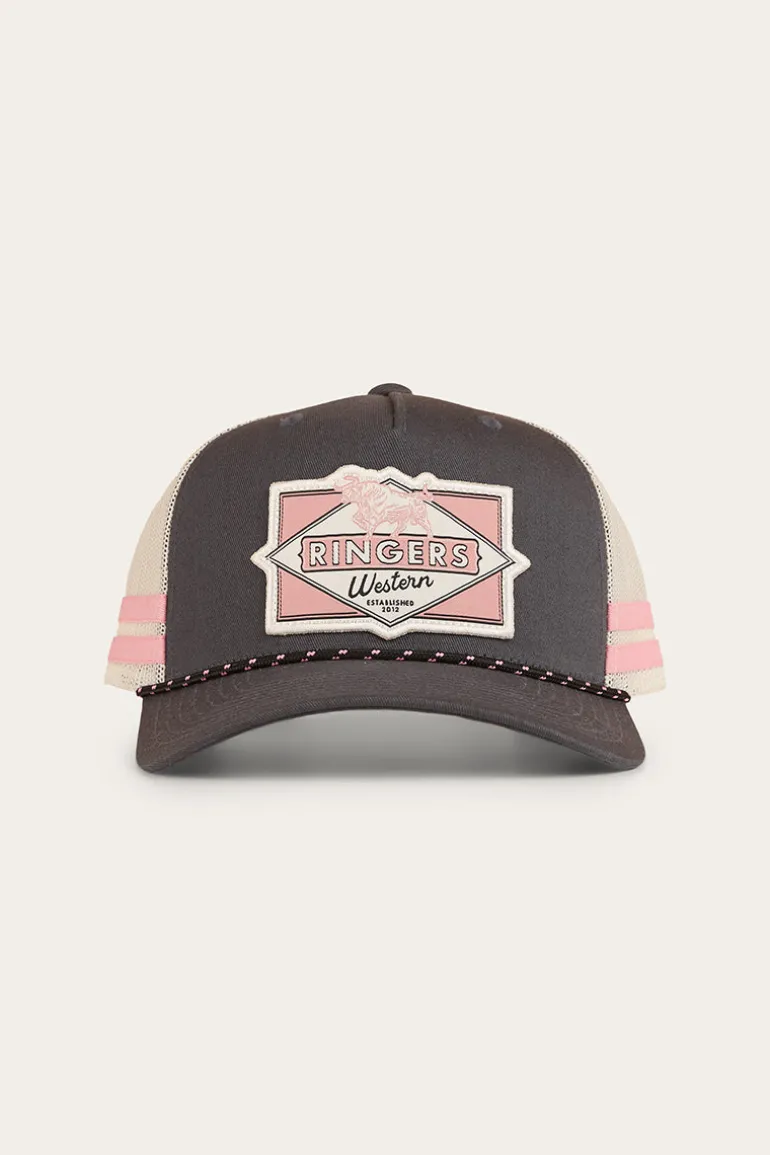 Hometown Trucker Cap - Charcoal / Rosey