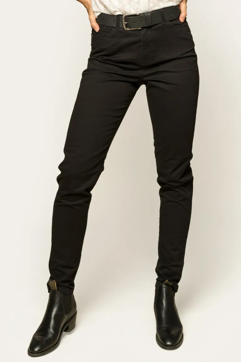 MacKenzie Womens 5 Pocket Stretch Drill Jeans - Black