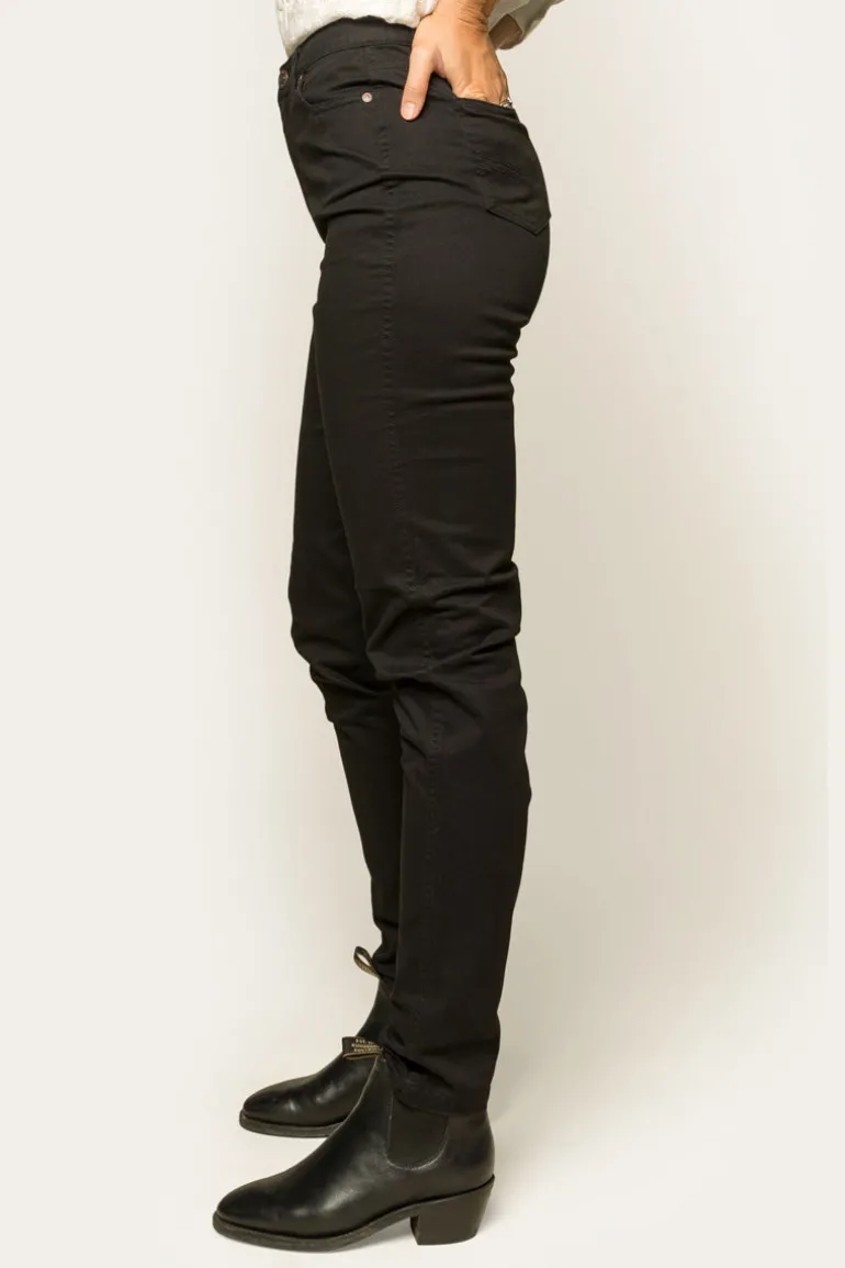 MacKenzie Womens 5 Pocket Stretch Drill Jeans - Black