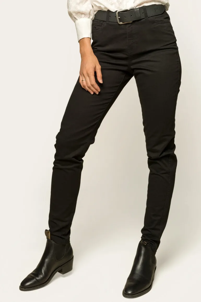 MacKenzie Womens 5 Pocket Stretch Drill Jeans - Black