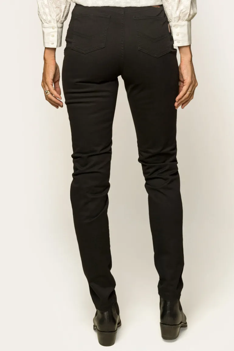 MacKenzie Womens 5 Pocket Stretch Drill Jeans - Black