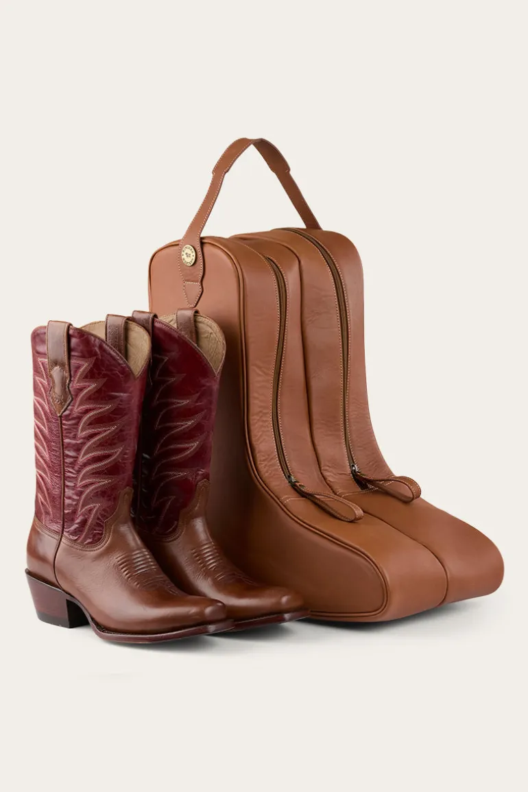 Miguel Leather Boot Bag - Bourbon