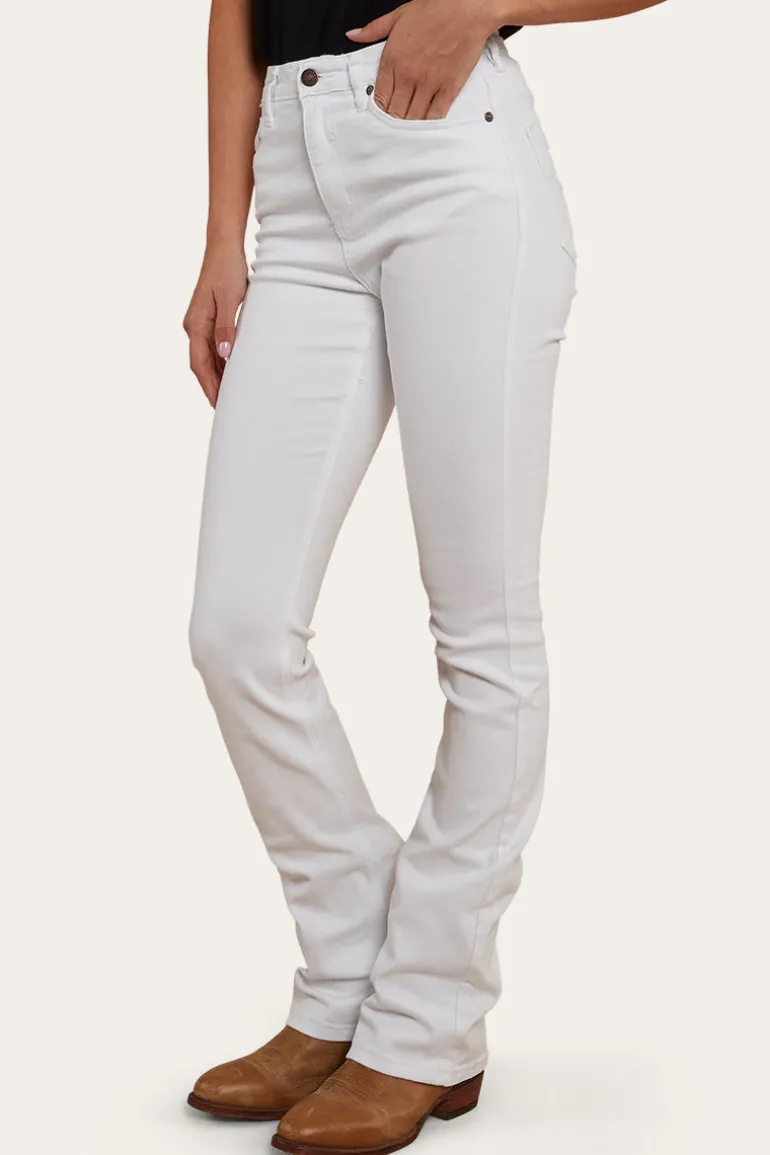 Penny Womens High-Rise Bootleg Jeans - White