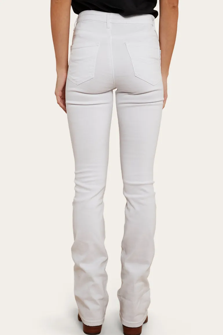 Penny Womens High-Rise Bootleg Jeans - White
