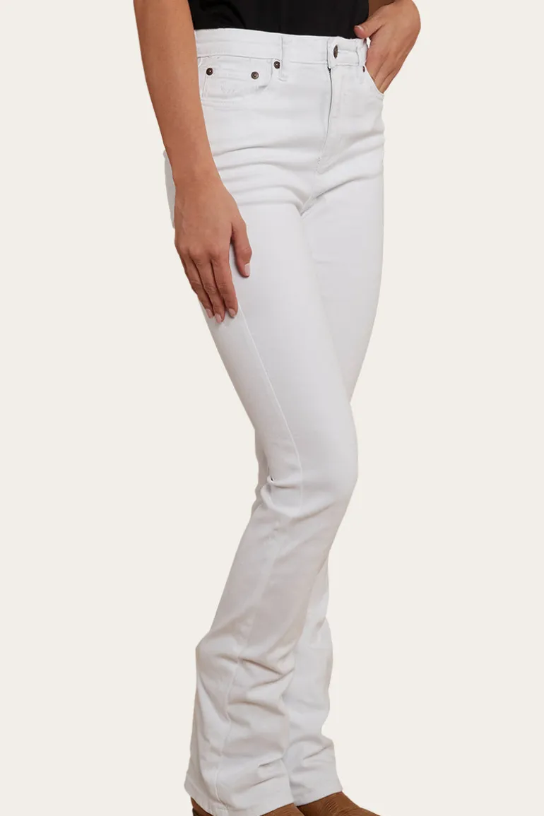 Penny Womens High-Rise Bootleg Jeans - White