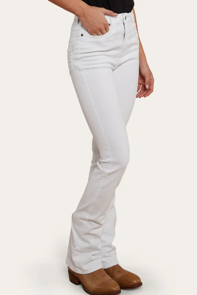 Penny Womens High-Rise Bootleg Jeans - White