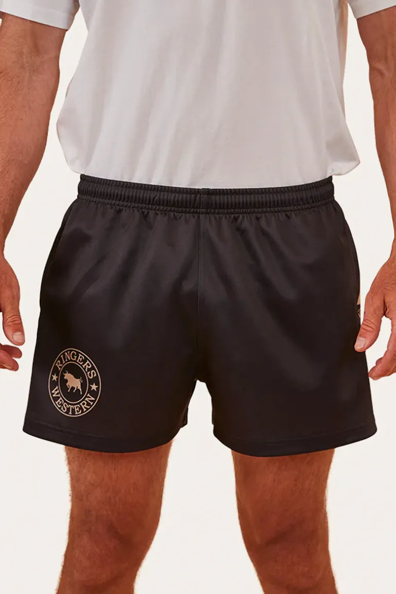 Ringers Footy Shorts - Black