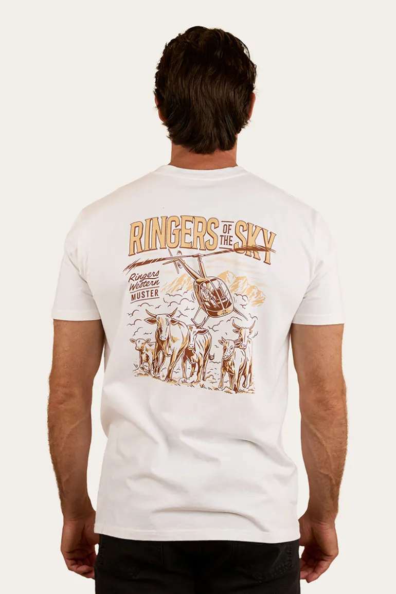 Ringers Of The Sky Mens Stock Fit T-Shirt - White
