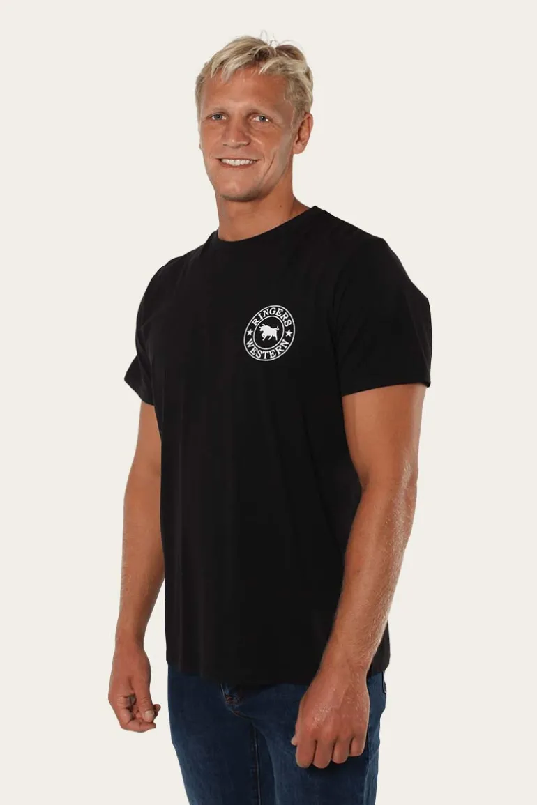 Signature Bull Mens Classic T-Shirt - Black/White