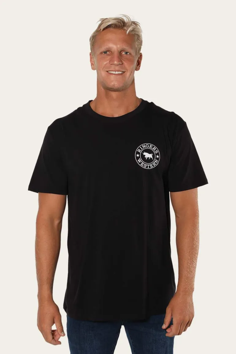 Signature Bull Mens Classic T-Shirt - Black/White
