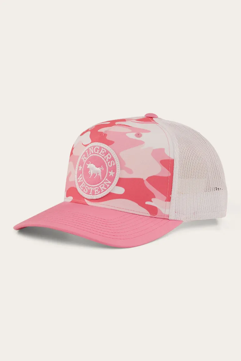 Signature Bull Trucker Cap - Pink Camo